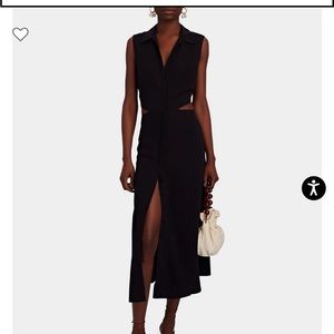 INTERMIX Hazel Cut-Out Midi Shirt Dress